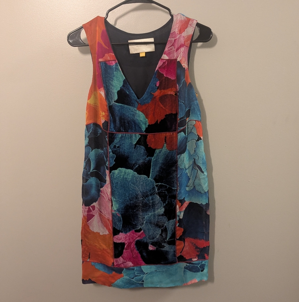 Beautiful multi-color velvety dress